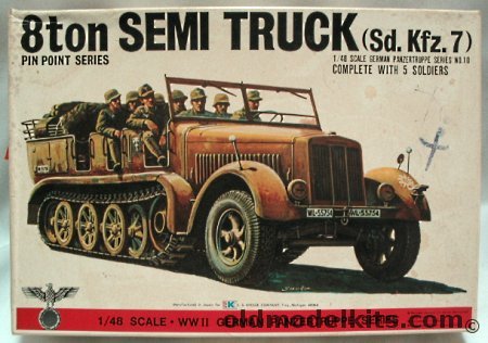 Bandai 1/48 8 Ton Semi Truck Sd.Kfz.7, 8235 plastic model kit
